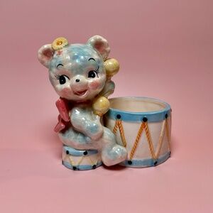 ✨ Vintage Shafford Japan Ceramic Bear Planter / Brush Holder ✨
